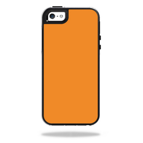 OTSIP5S-Glossy Orange Skin Compatible with OtterBox Symmetry Apple iPhone 5 & 5s & SE Case Wrap Sticker - Solid Orange -  MightySkins