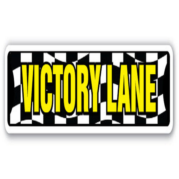A-36-SS-VICTORY LANE 36 in. Victory Lane Aluminum Street Sign - Winner Racing Car Bike Running -  SignMission