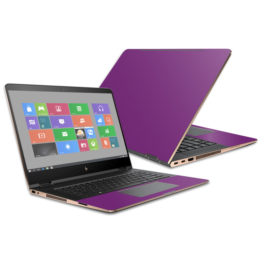 HPS360CO15-Solid Purple Skin for HP Spectre x360 Convertible 15.6 in. 2017 - Solid Purple -  MightySkins