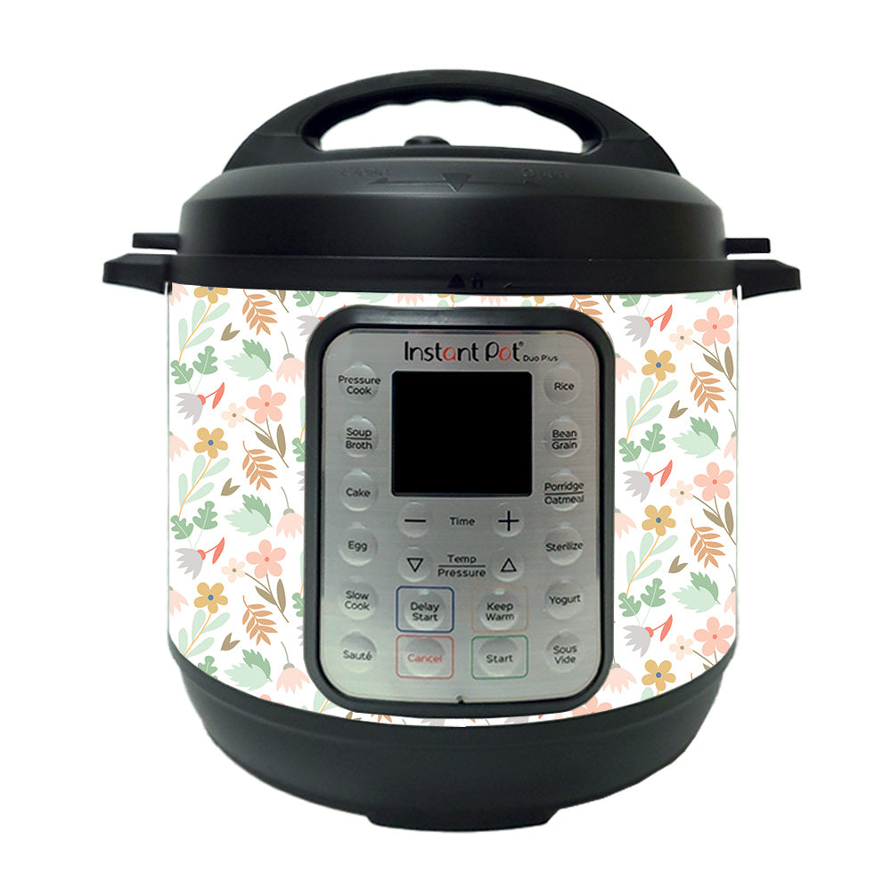 Picture of MightySkins INPTDO6QT-Neutral Flowers Skin Compatible with Instant Pot Duo 6 qt. - Neutral Flowers