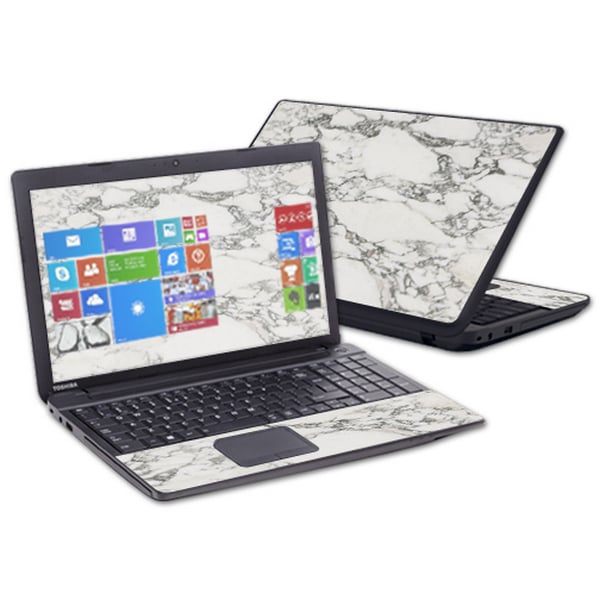 TOSC50-White Marble Skin Compatible with Toshiba Satellite C50 C55 C55T C55D 15.6 in. Wrap Cover Sticker - White Marble -  MightySkins