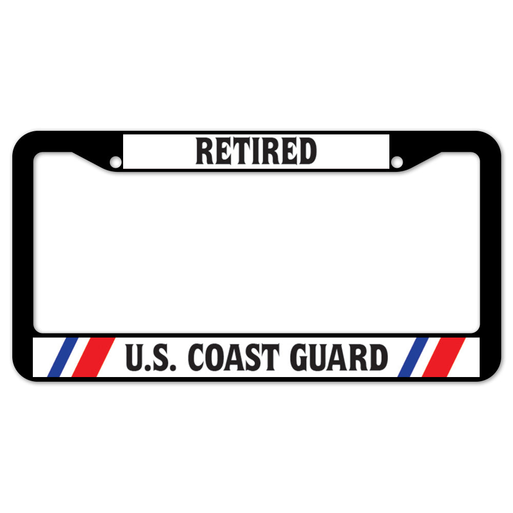 D-LPF-03-12 12 x 6 in. Retired U.S. Coast Guard Plastic License Plate Frame & Tag Holder -  SignMission
