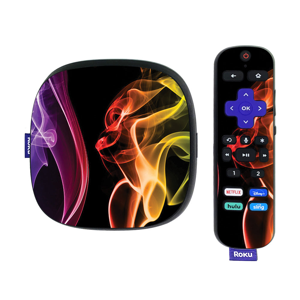 ROUL4K20-Bright Smoke Skin Compatible with Roku Ultra HDR 4K Streaming Media Player 2020 of Skin - Bright Smoke -  MightySkins