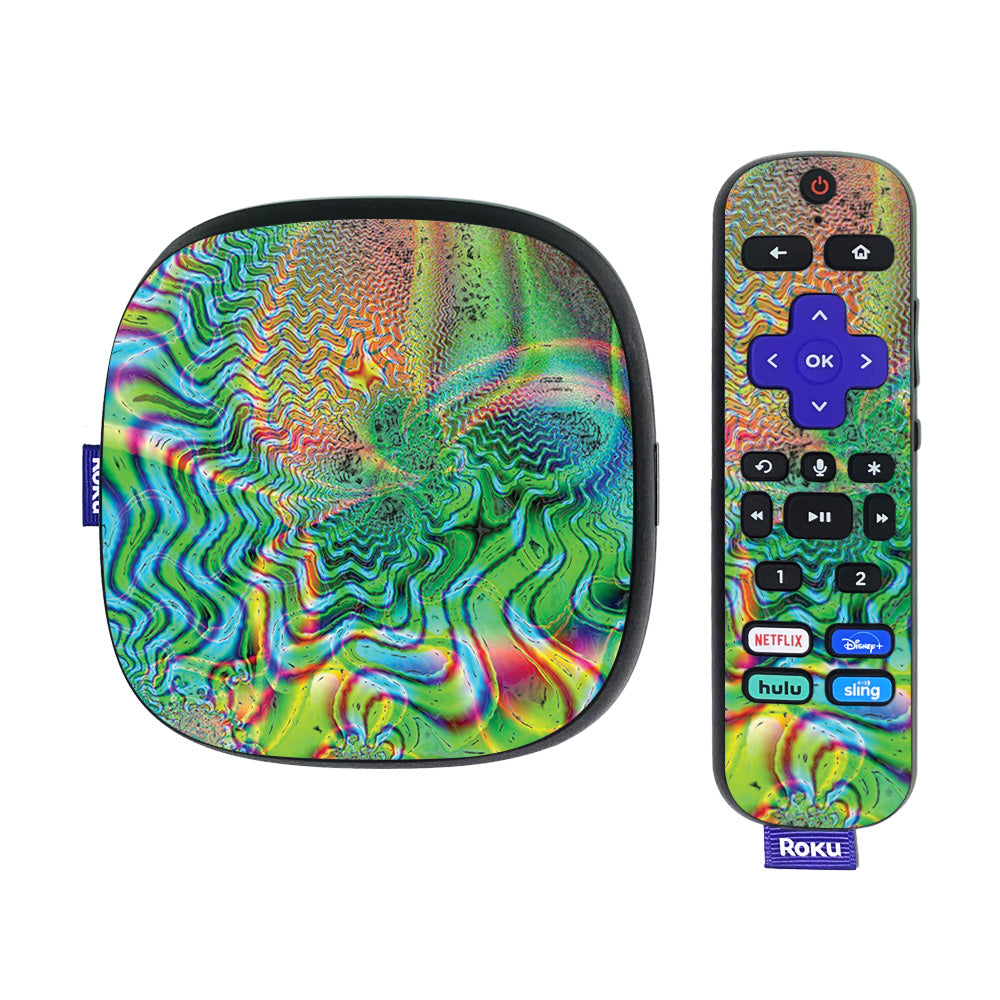 ROUL4K20-Psychedelic Skin Compatible with Roku Ultra HDR 4K Streaming Media Player 2020 of Skin - Psychedelic -  MightySkins