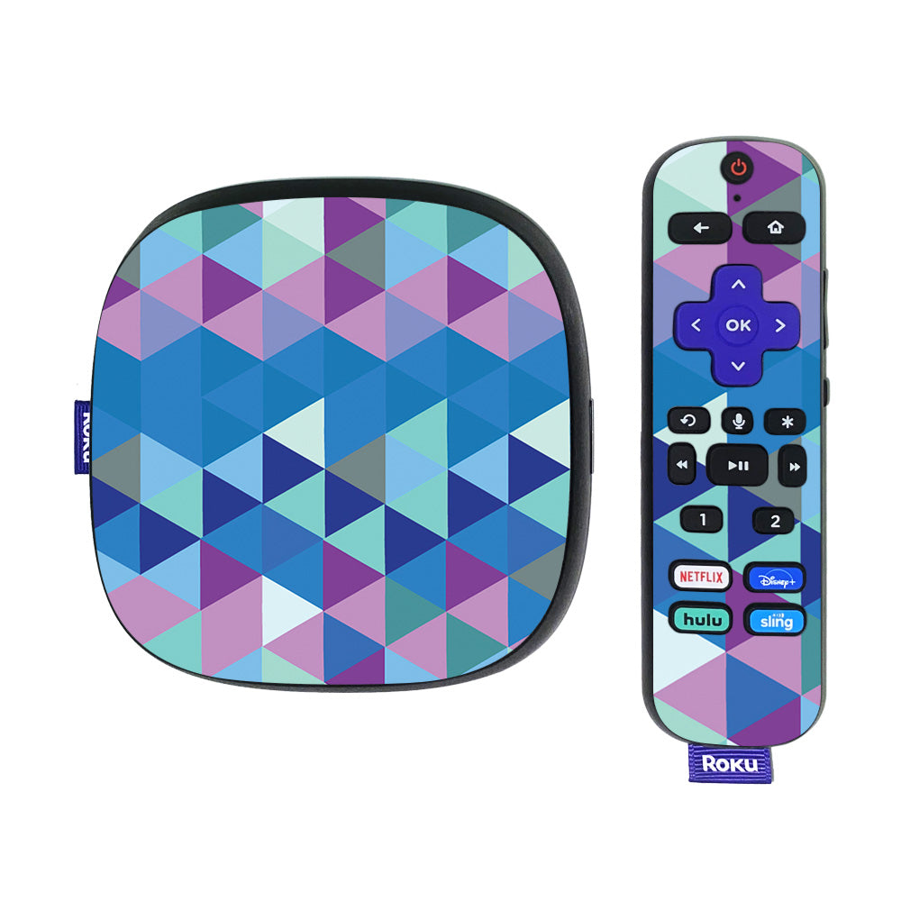 ROUL4K20-Purple Kaleidoscope Skin Compatible with Roku Ultra HDR 4K Streaming Media Player 2020 of Skin - Purple Kaleidoscope -  MightySkins