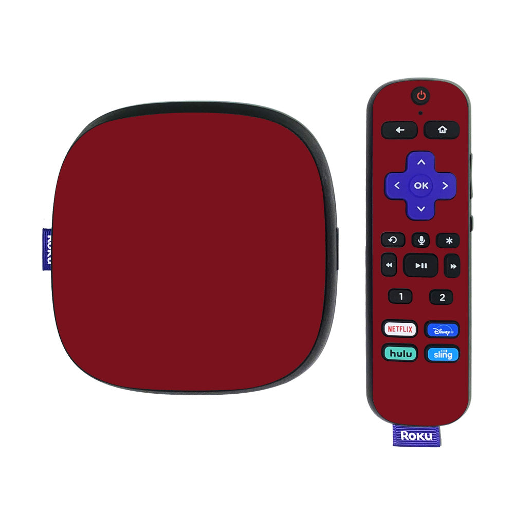 ROUL4K20-Solid Burgundy Skin Compatible with Roku Ultra HDR 4K Streaming Media Player 2020 of Skin - Solid Burgundy -  MightySkins