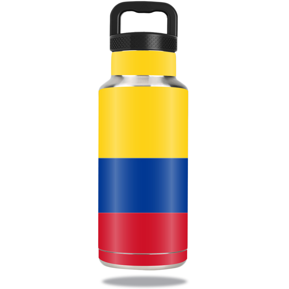 Picture of MightySkins OZBOT36-Colombian Flag Skin Compatible with Ozark Trail Water Bottle 36 oz Wrap Cover Sticker - Colombian Flag