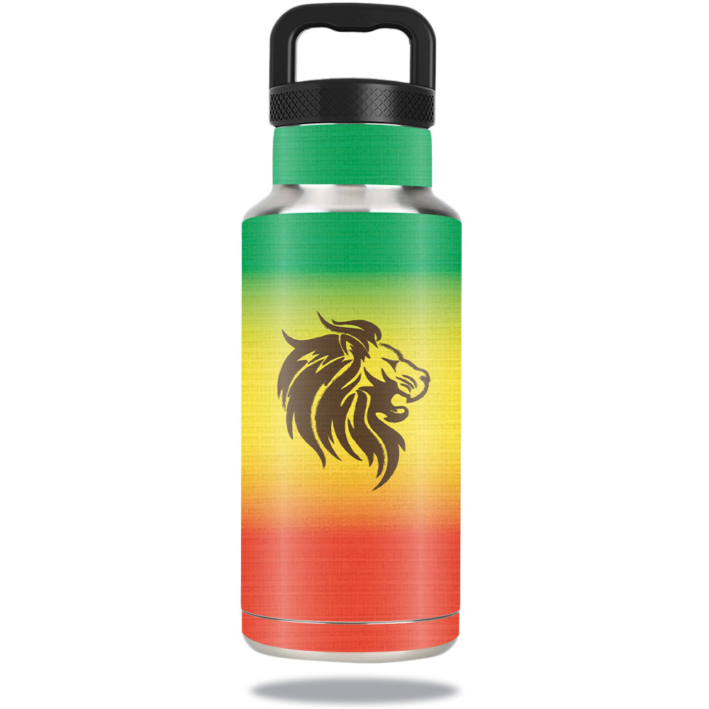 Picture of MightySkins OZBOT36-Rasta Lion Skin Compatible with Ozark Trail Water Bottle 36 oz Wrap Cover Sticker - Rasta Lion