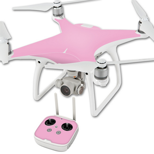DJPHAN4-Glossy Pink Skin Compatible with DJI Phantom 4 Quadcopter Drone Wrap Cover Sticker - Solid Pink -  MightySkins