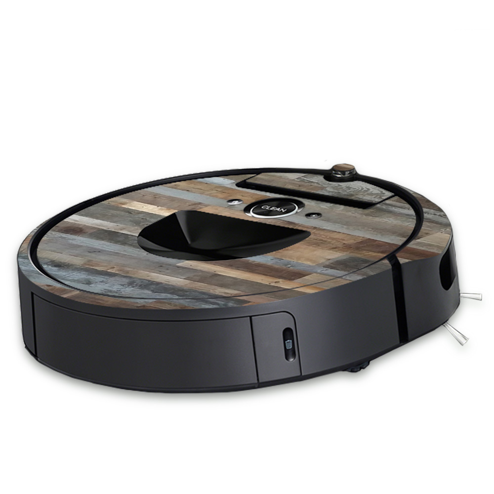 IRROI7MIN-Gray Wood Skin for iRobot Roomba i7 Robot Vacuum - Gray Wood -  MightySkins