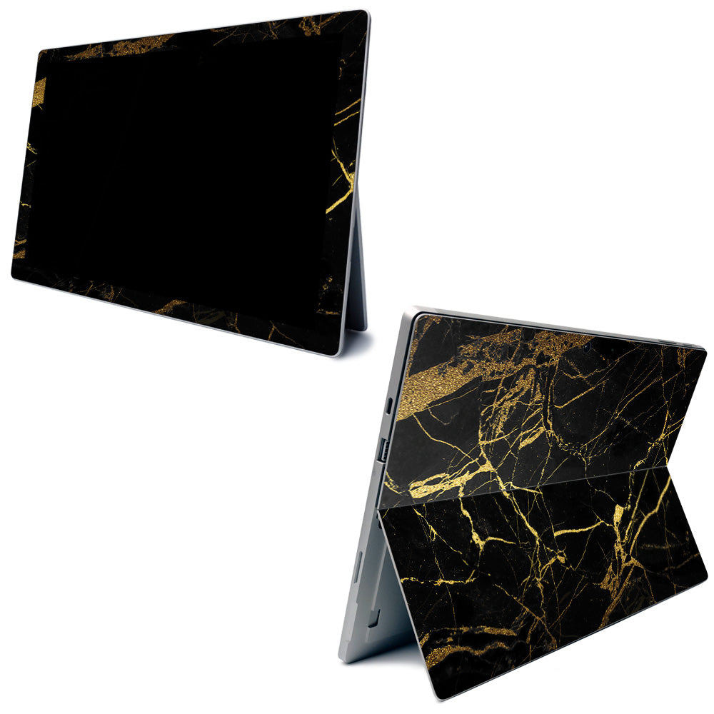 MightySkins MISURPR7-Black Gold Marble