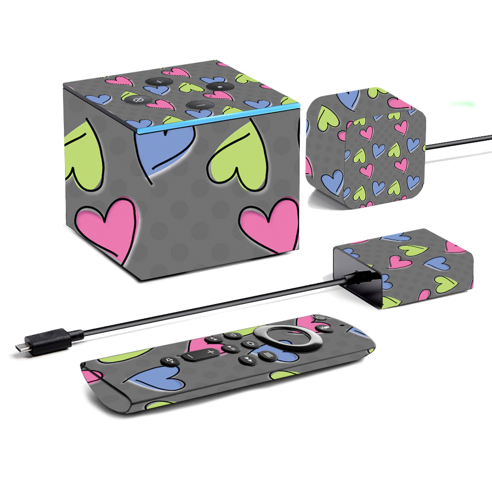 Picture of MightySkins AMFITVCU19-Girly Skin for Amazon Fire TV Cube 2019 - Girly