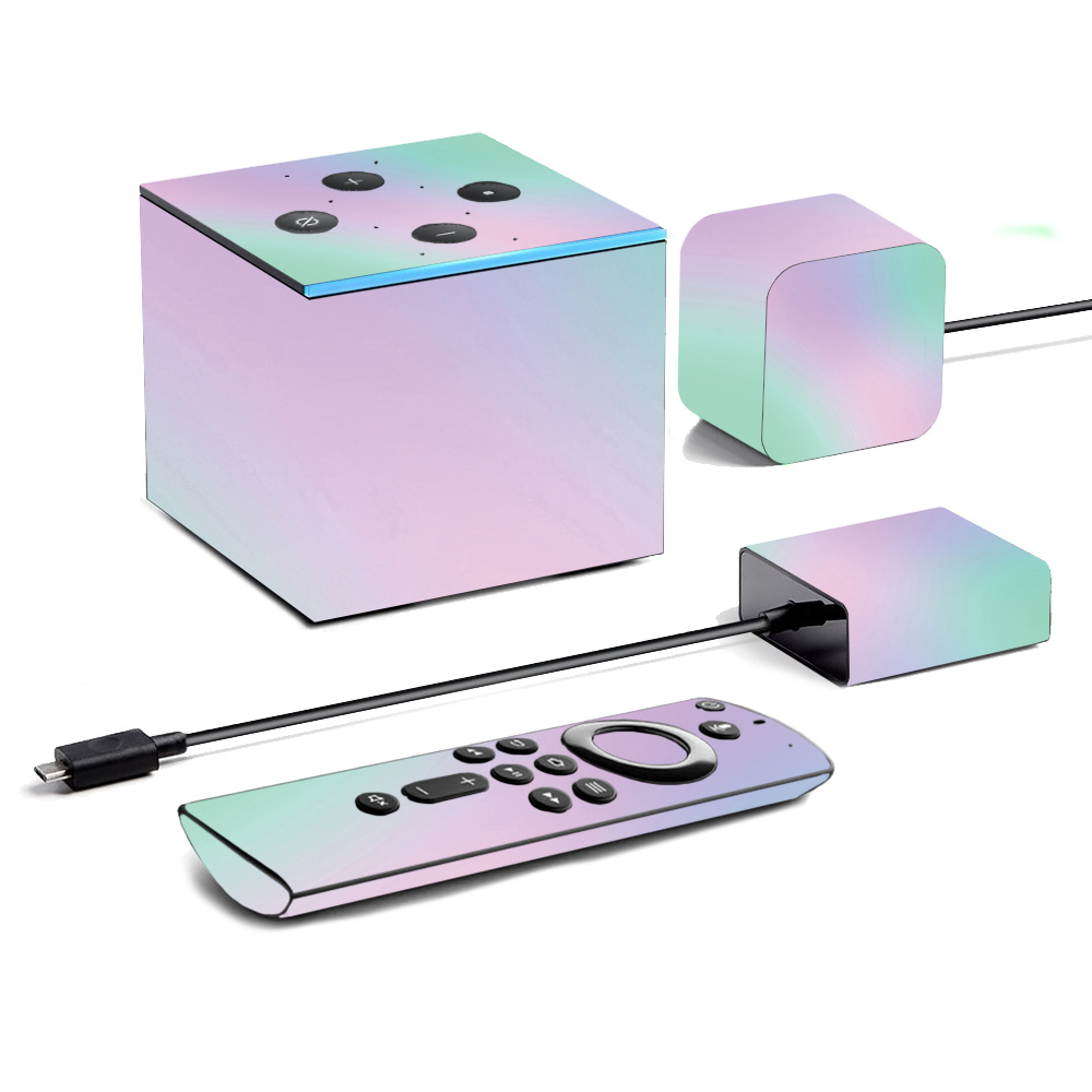 Picture of MightySkins AMFITVCU19-Cotton Candy Skin for Amazon Fire TV Cube 2019 - Cotton Candy
