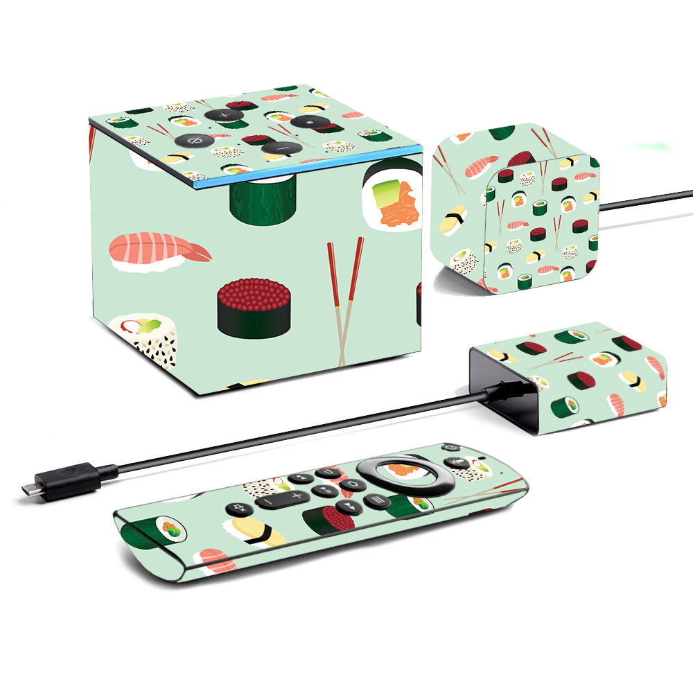 Picture of MightySkins AMFITVCU19-Sushi Skin for Amazon Fire TV Cube 2019 - Sushi