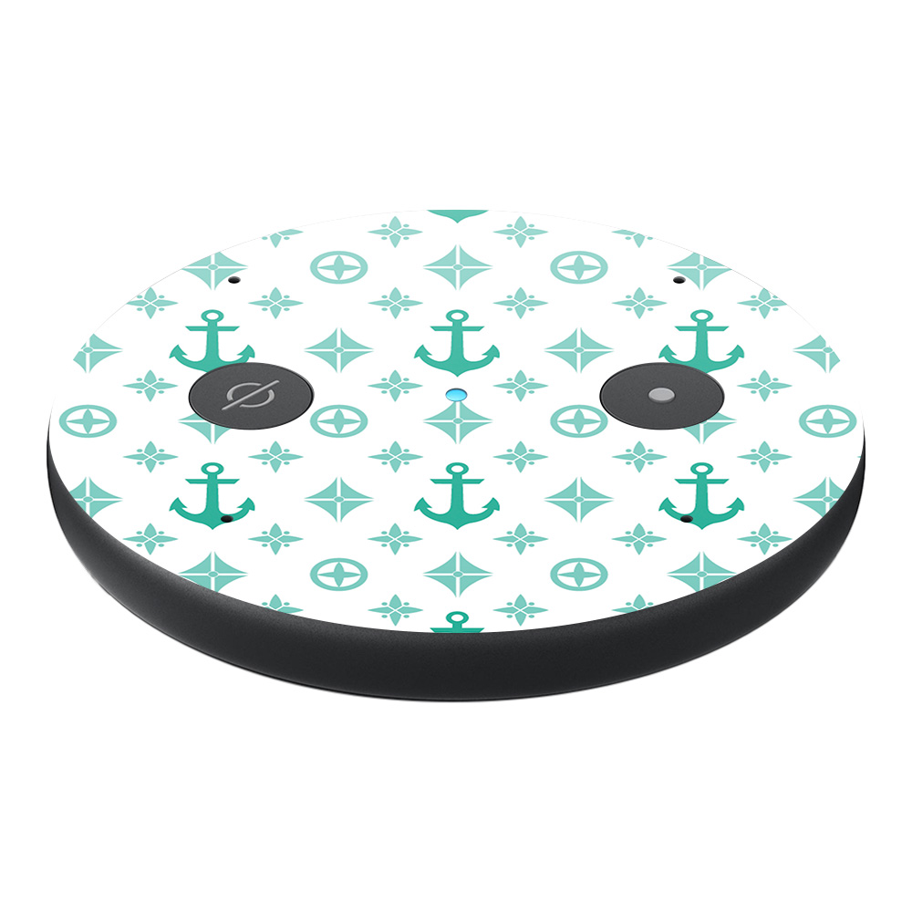 Picture of MightySkins AMFITVCU19-Teal Chevron Skin for Amazon Fire TV Cube 2019 - Teal Chevron