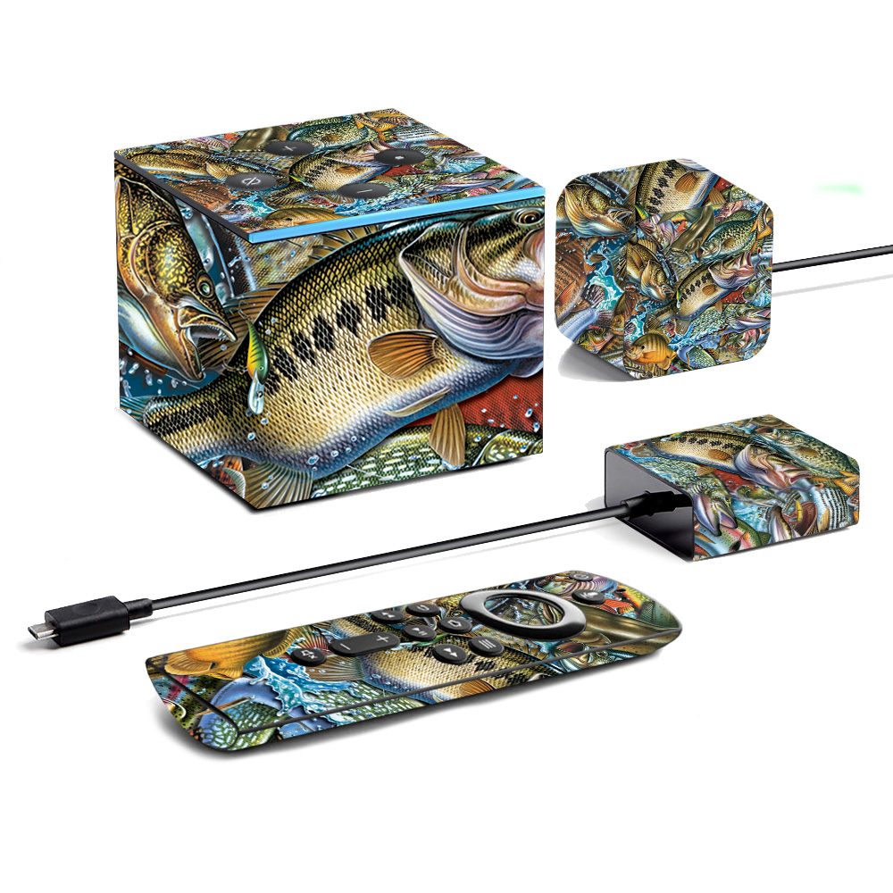 Picture of MightySkins AMFITVCU19-Action Fish Puzzle Skin for Amazon Fire TV Cube 2019 - Action Fish Puzzle