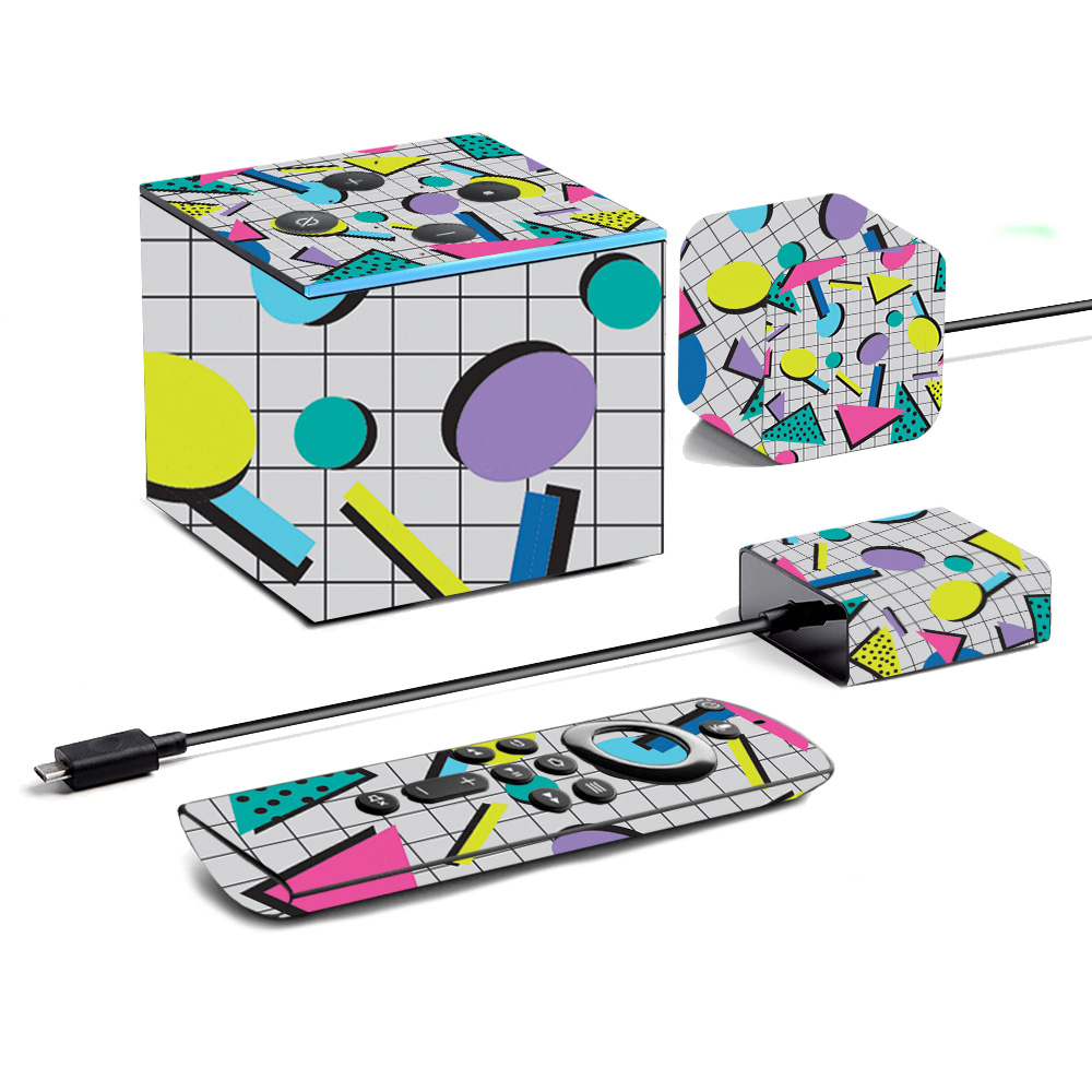 Picture of MightySkins AMFITVCU19-Awesome 80s Skin for Amazon Fire TV Cube 2019 - Awesome 80s