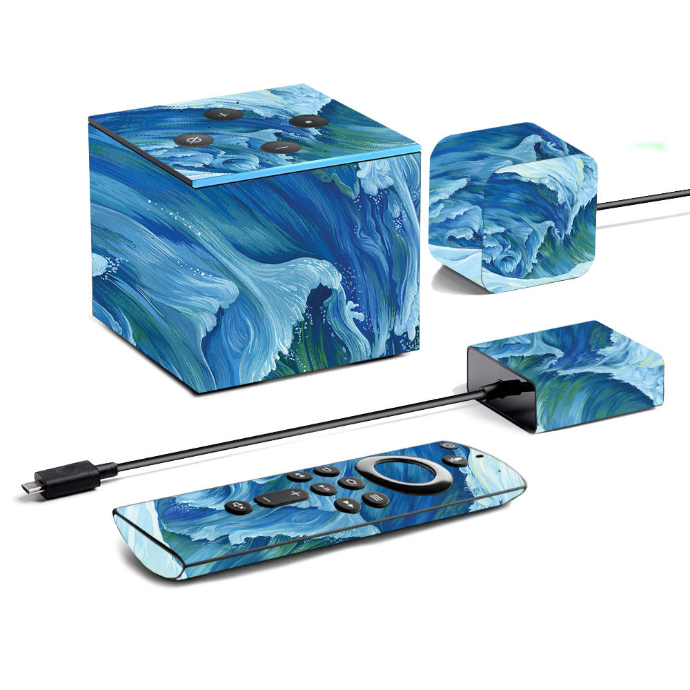 Picture of MightySkins AMFITVCU19-Perfect Wave Skin for Amazon Fire TV Cube 2019 - Perfect Wave