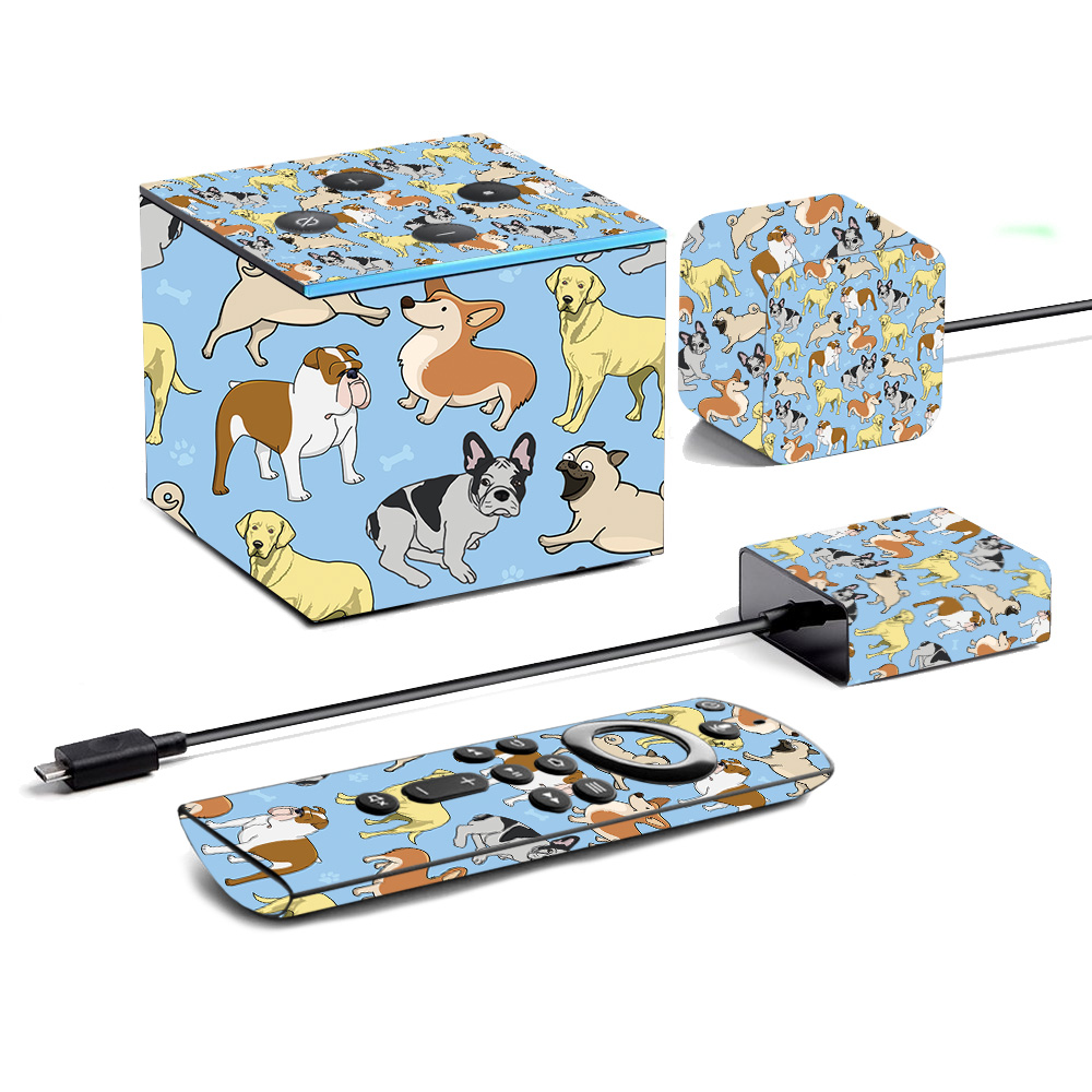 Picture of MightySkins AMFITVCU19-Puppy Party Skin for Amazon Fire TV Cube 2019 - Puppy Party