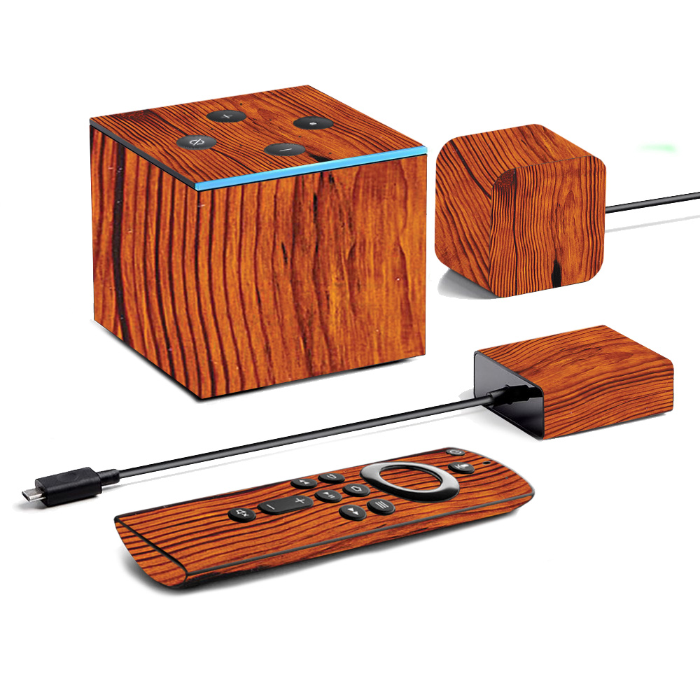 Picture of MightySkins AMFITVCU19-Knotty Wood Skin for Amazon Fire TV Cube 2019 - Knotty Wood