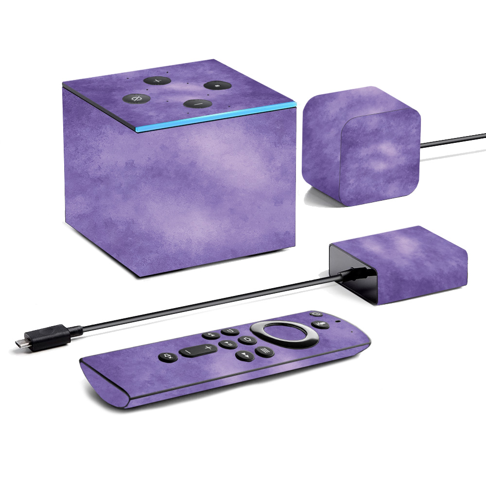 Picture of MightySkins AMFITVCU19-Purple Airbrush Skin for Amazon Fire TV Cube 2019 - Purple Airbrush