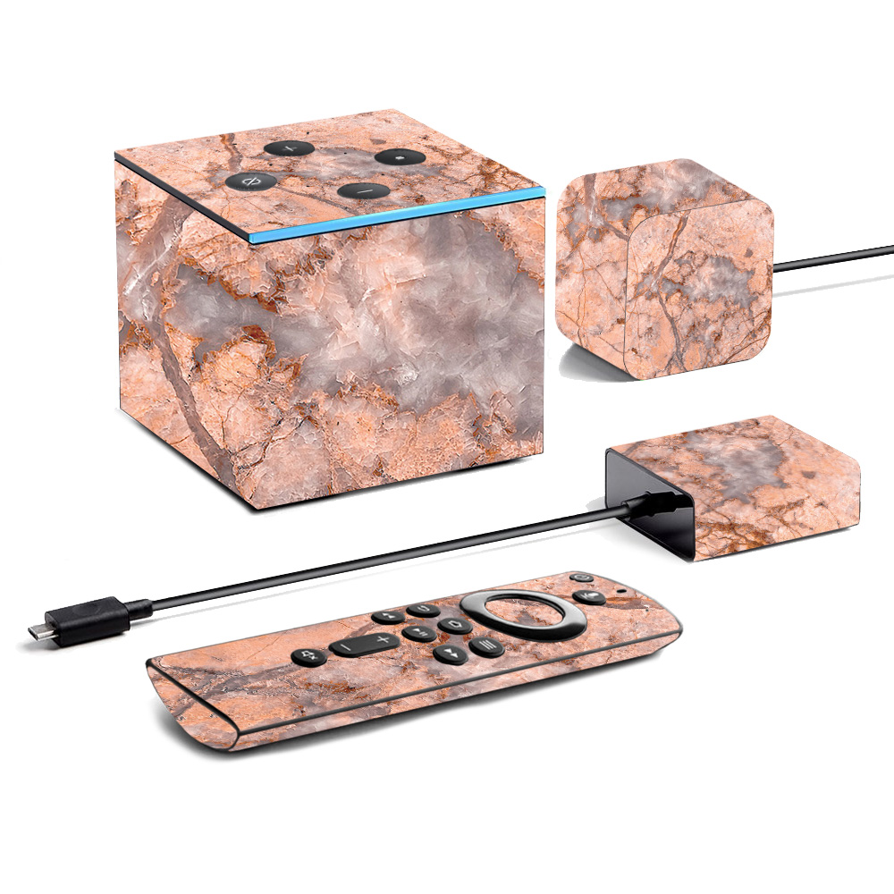 Picture of MightySkins AMFITVCU19-Blush Marble Skin for Amazon Fire TV Cube 2019 - Blush Marble