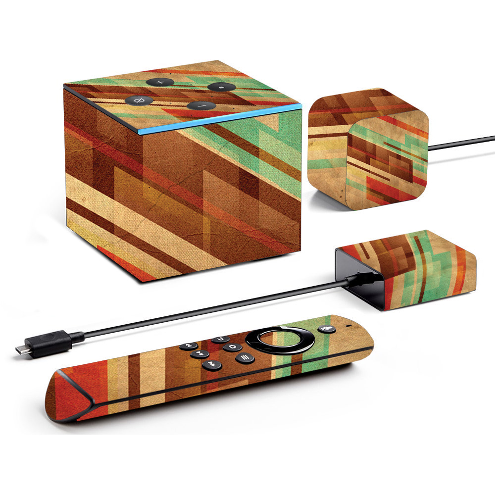 Picture of MightySkins AMFITVCU-Abstract Wood Skin for Amazon Fire TV Cube - Abstract Wood