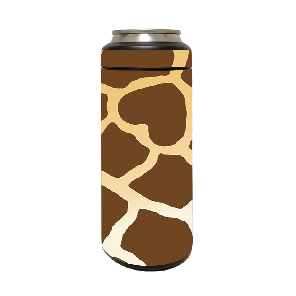 Picture of MightySkins YERM12COLSL-Giraffe Skin Compatible with YETI Rambler 12 oz Colster Slim Can - Giraffe