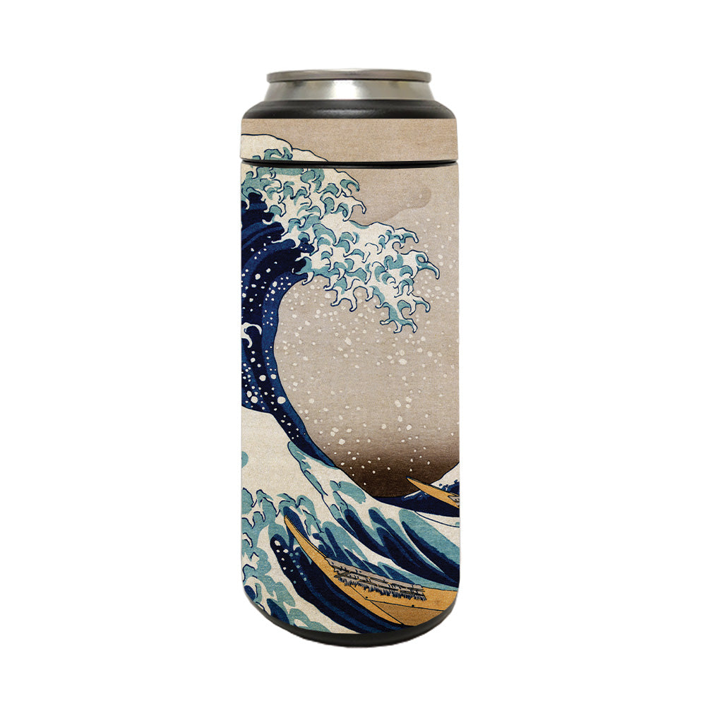Picture of MightySkins YERM12COLSL-Great Wave Of Kanagawa Skin Compatible with YETI Rambler 12 oz Colster Slim Can - Great Wave Of Kanagawa
