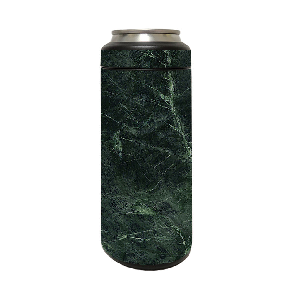 Picture of MightySkins YERM12COLSL-Green Marble Skin Compatible with YETI Rambler 12 oz Colster Slim Can - Green Marble