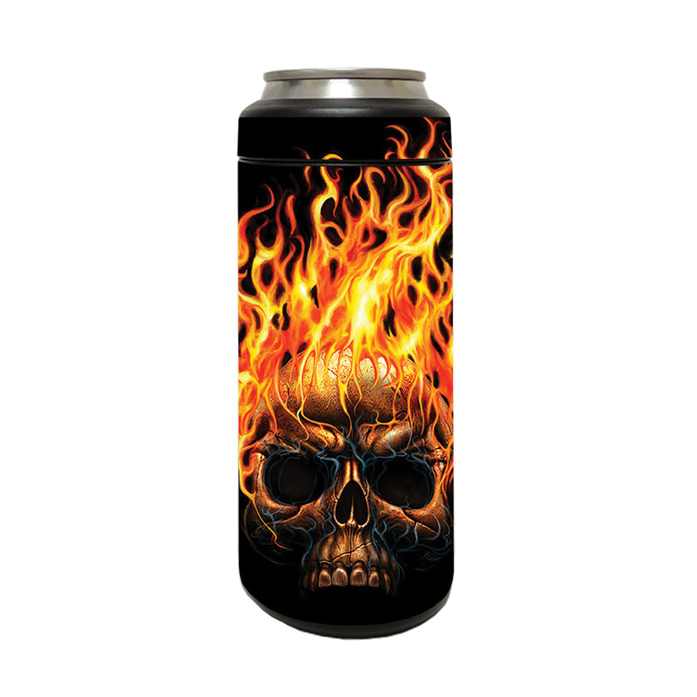 Picture of MightySkins YERM12COLSL-Hot Head Skin Compatible with YETI Rambler 12 oz Colster Slim Can - Hot Head