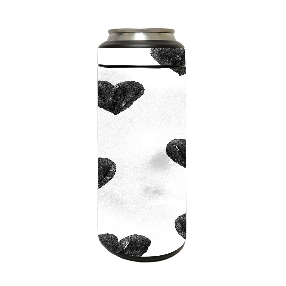 Picture of MightySkins YERM12COLSL-Ink Hearts Skin Compatible with YETI Rambler 12 oz Colster Slim Can - Ink Hearts