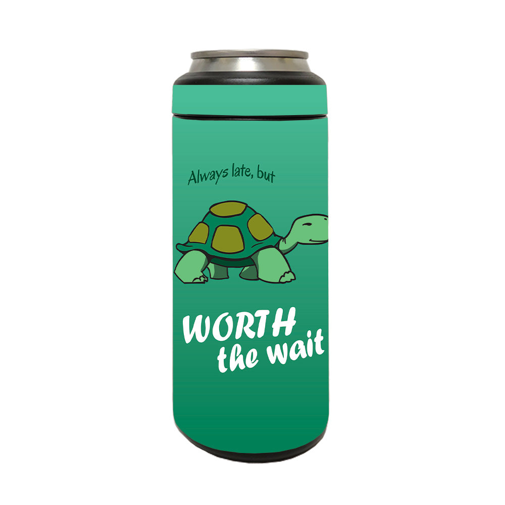 Picture of MightySkins YERM12COLSL-Late Turtle Skin Compatible with YETI Rambler 12 oz Colster Slim Can - Late Turtle