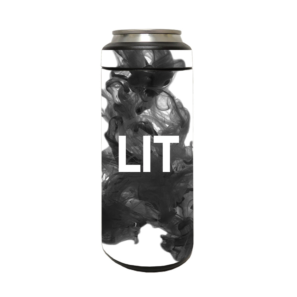 Picture of MightySkins YERM12COLSL-Lit Skin Compatible with YETI Rambler 12 oz Colster Slim Can - Lit