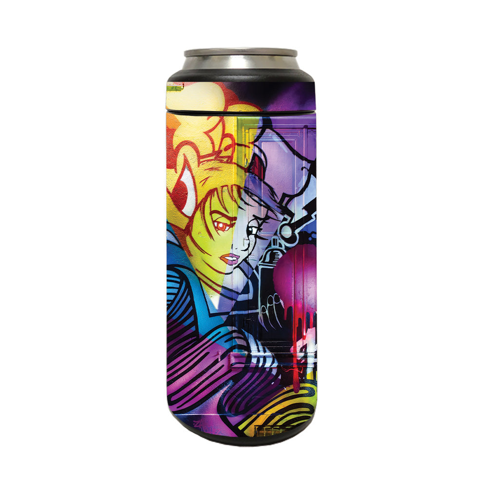 Picture of MightySkins YERM12COLSL-Midnight Mischief Skin Compatible with YETI Rambler 12 oz Colster Slim Can - Midnight Mischief