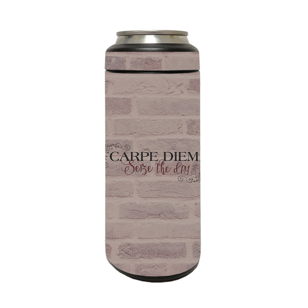 Picture of MightySkins YERM12COLSL-Carpe Diem Skin Compatible with YETI Rambler 12 oz Colster Slim Can - Carpe Diem