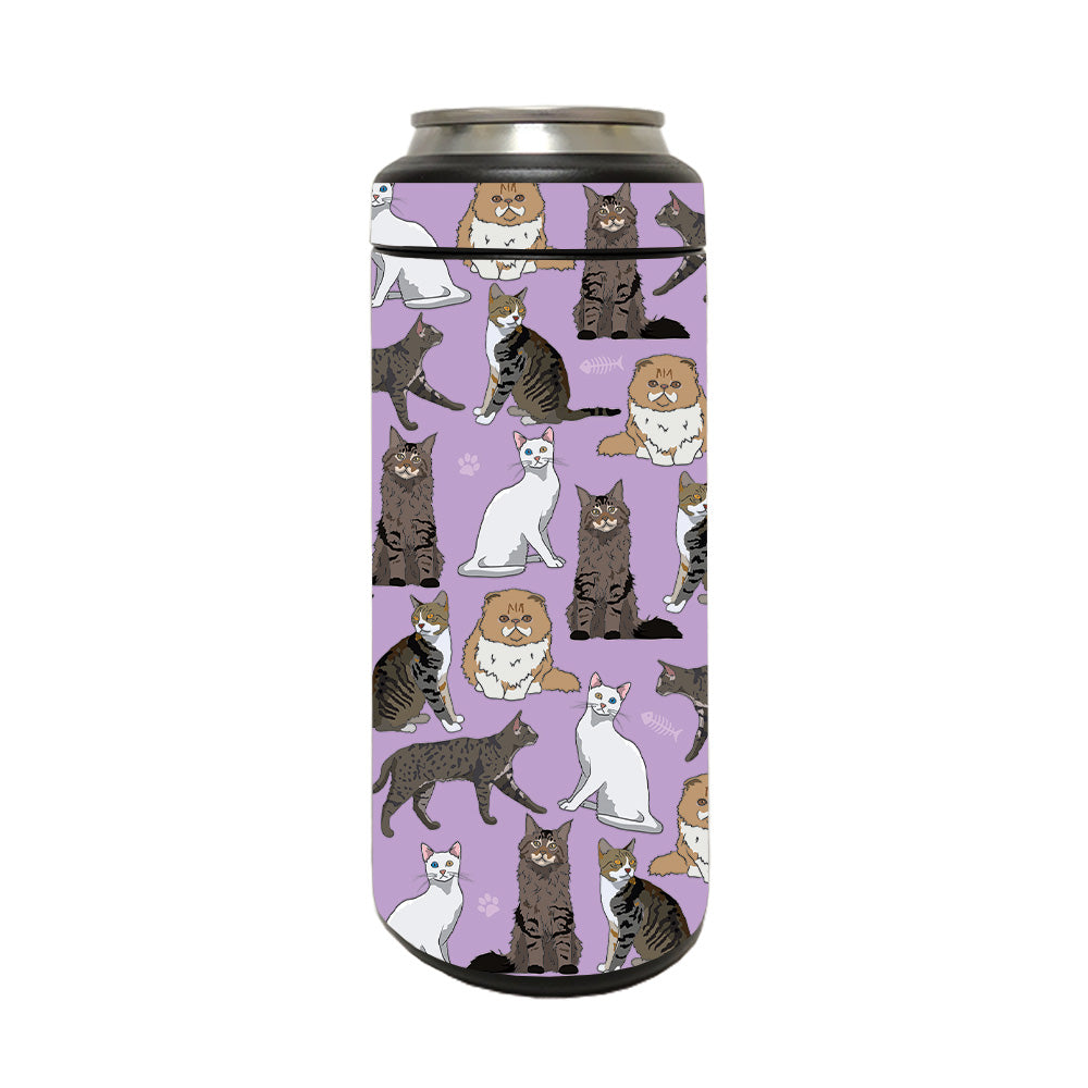 Picture of MightySkins YERM12COLSL-Cat Chaos Skin Compatible with YETI Rambler 12 oz Colster Slim Can - Cat Chaos