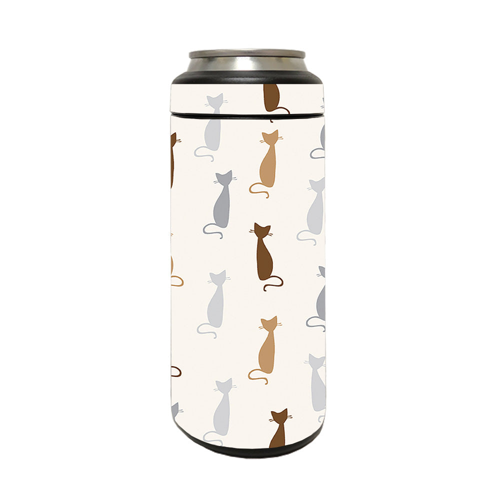 Picture of MightySkins YERM12COLSL-Cat Lady Skin Compatible with YETI Rambler 12 oz Colster Slim Can - Cat Lady