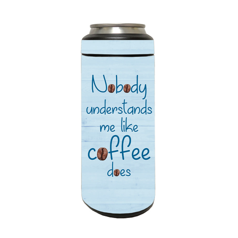 Picture of MightySkins YERM12COLSL-Coffee Understands Me Skin Compatible with YETI Rambler 12 oz Colster Slim Can - Coffee Understands Me