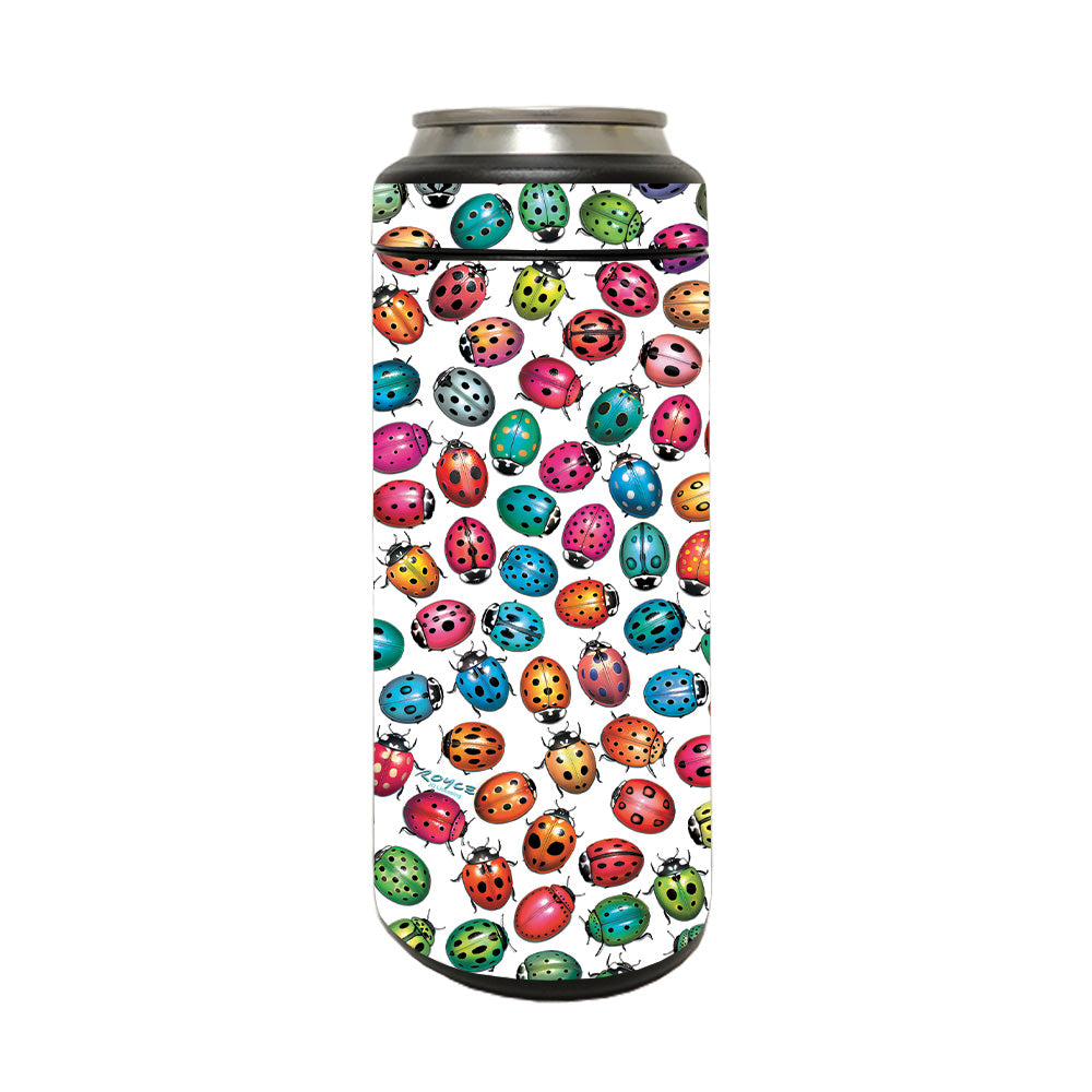 Picture of MightySkins YERM12COLSL-Color Bugs Skin Compatible with YETI Rambler 12 oz Colster Slim Can - Color Bugs