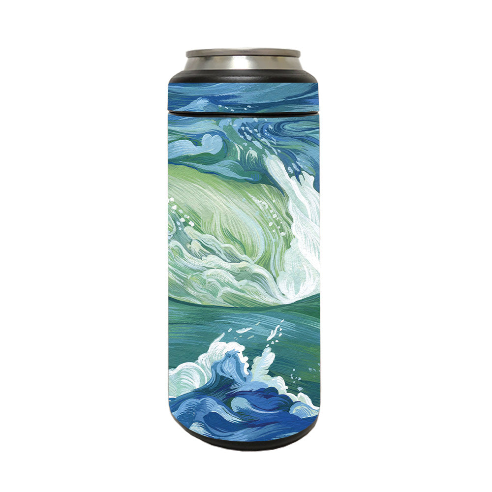Picture of MightySkins YERM12COLSL-Cyclone Wave Skin Compatible with YETI Rambler 12 oz Colster Slim Can - Cyclone Wave