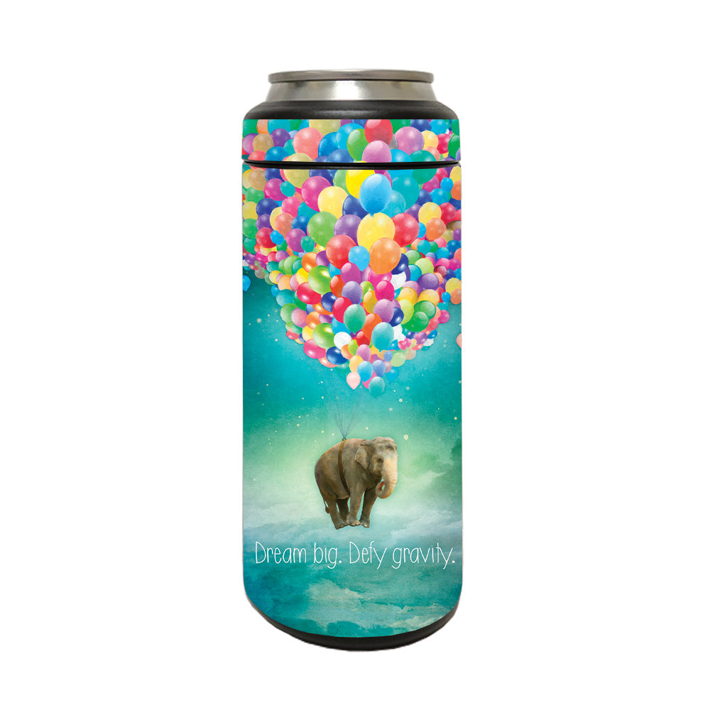 Picture of MightySkins YERM12COLSL-Elephant Balloons Skin Compatible with YETI Rambler 12 oz Colster Slim Can - Elephant Balloons