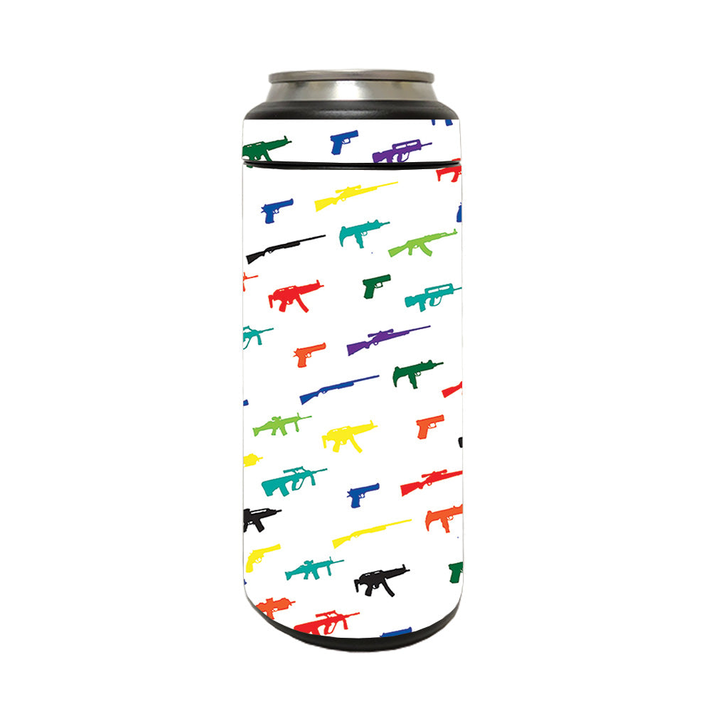 Picture of MightySkins YERM12COLSL-Fun Guns Skin Compatible with YETI Rambler 12 oz Colster Slim Can - Fun Guns
