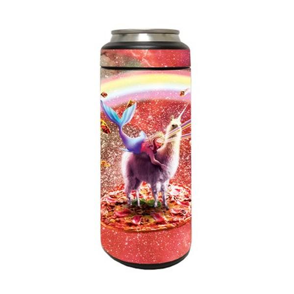 Picture of MightySkins YERM12COLSL-Mermaid Space Voyage Carbon Fiber Skin Compatible with YETI Rambler 12 oz Colster Slim Can - Mermaid Space Voyage