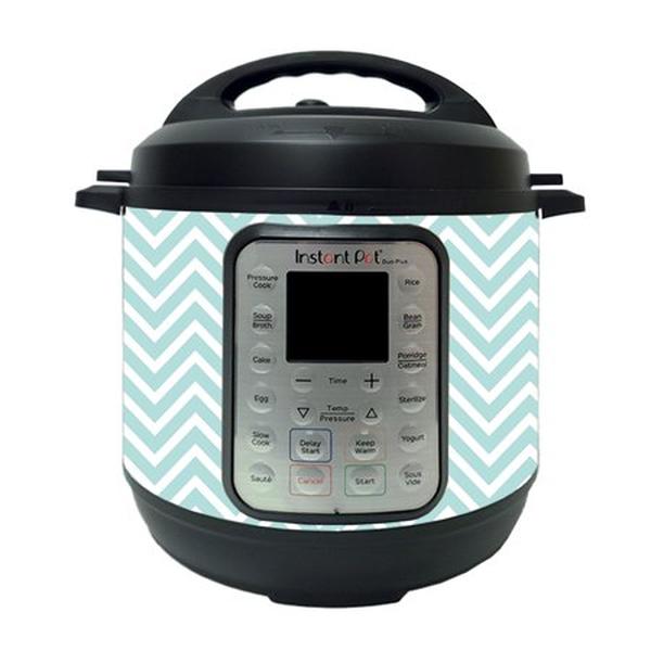Picture of MightySkins INPTDO6QT-Aqua Chevron Skin Compatible with Instant Pot Duo Plus 6 qt. - Aqua Chevron