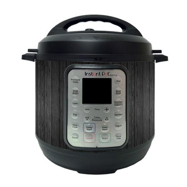 Picture of MightySkins INPTDO6QT-Black Wood Skin Compatible with Instant Pot Duo Plus 6 qt. - Black Wood