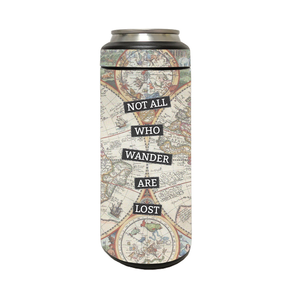 Picture of MightySkins YERM12COLSL-Who Wander Skin Compatible with YETI Rambler 12 oz Colster Slim Can - Who Wander