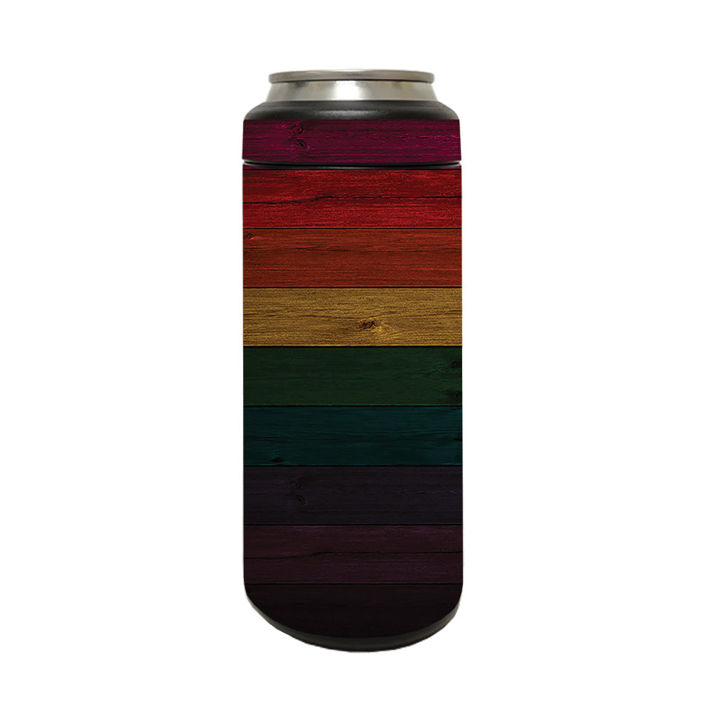 Picture of MightySkins YERM12COLSL-Wood Style Skin Compatible with YETI Rambler 12 oz Colster Slim Can - Wood Style