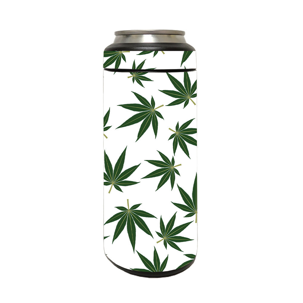 Picture of MightySkins YERM12COLSL-Pot Leaves Green Skin Compatible with YETI Rambler 12 oz Colster Slim Can - Pot Leaves Green