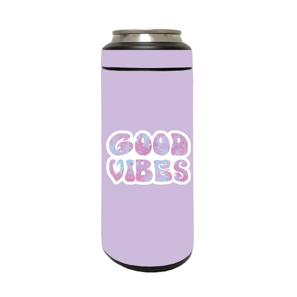 Picture of MightySkins YERM12COLSL-Good Vibes Skin Compatible with YETI Rambler 12 oz Colster Slim Can - Good Vibes